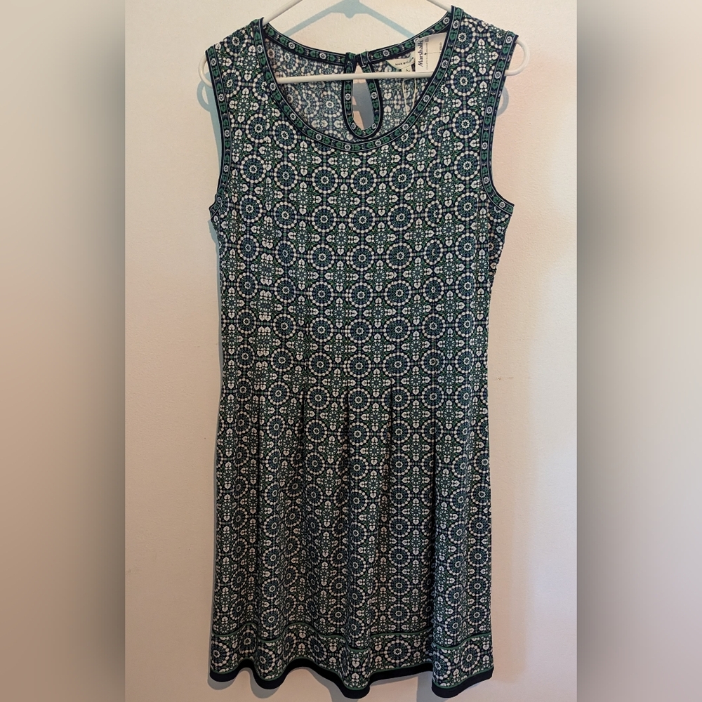 Max Studio Blue A-Line Midi Dress